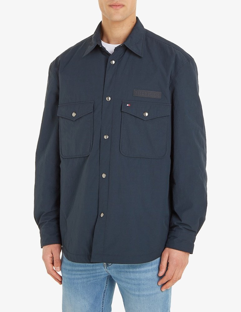 Shop Tommy Hilfiger Long-sleeved Casual Jacket In Black
