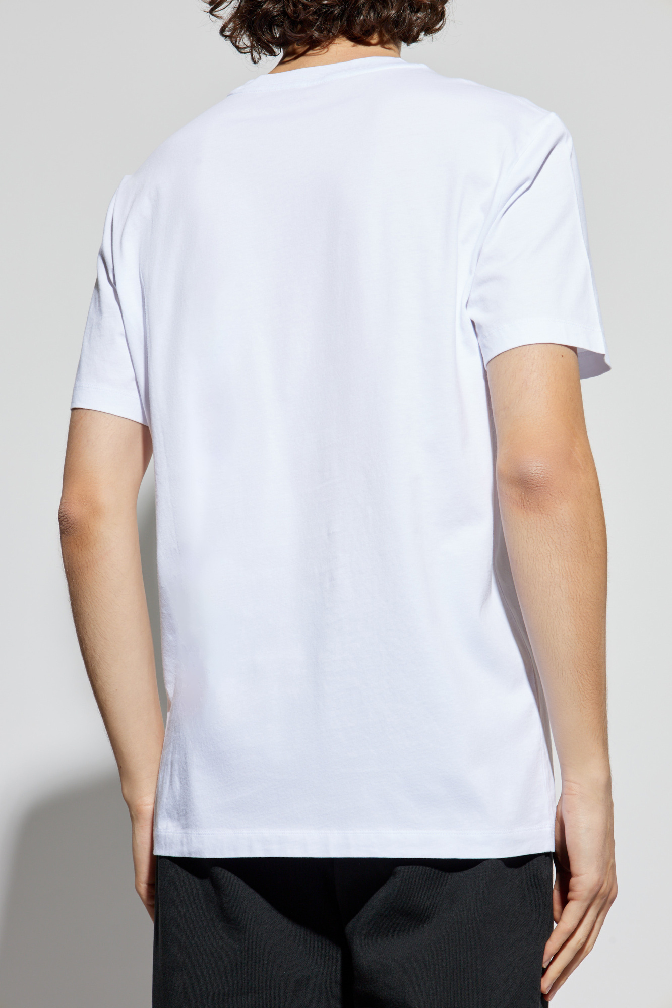 Moncler Set Of 3 Logo Cotton Jersey T-shirts In Multi