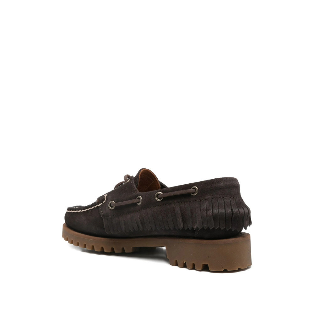 Sebago Brown Suede Lace-up Loafers In Multi