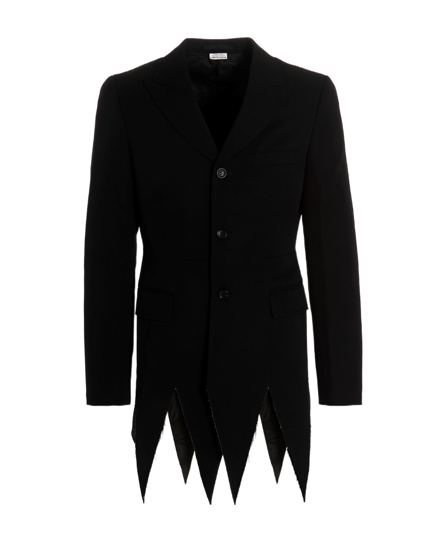 Comme Des Garçons Single-breasted Wool Blazer In Black