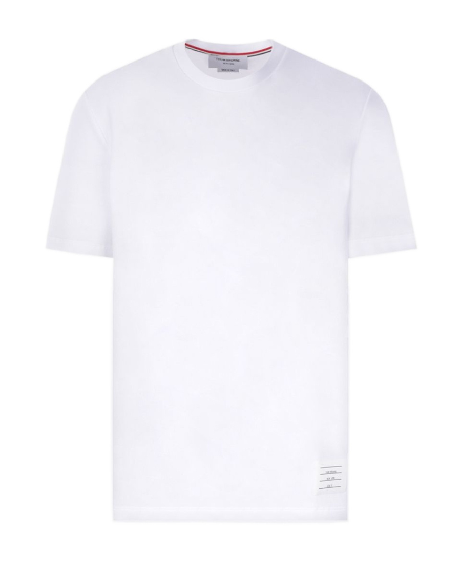 Thom Browne Jersey Relaxed Side Slit Tee Clothing In White