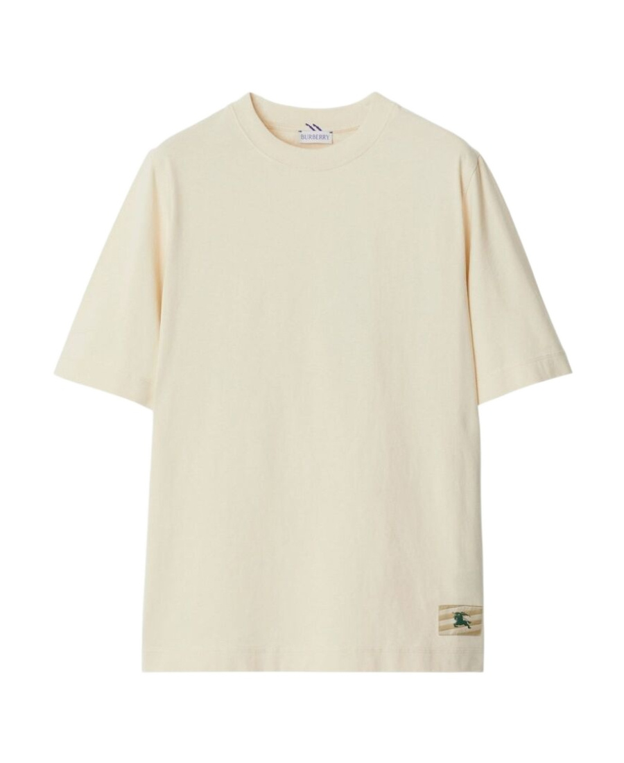 Burberry Ekd Cotton Short Sleeve T-shirt In Nude