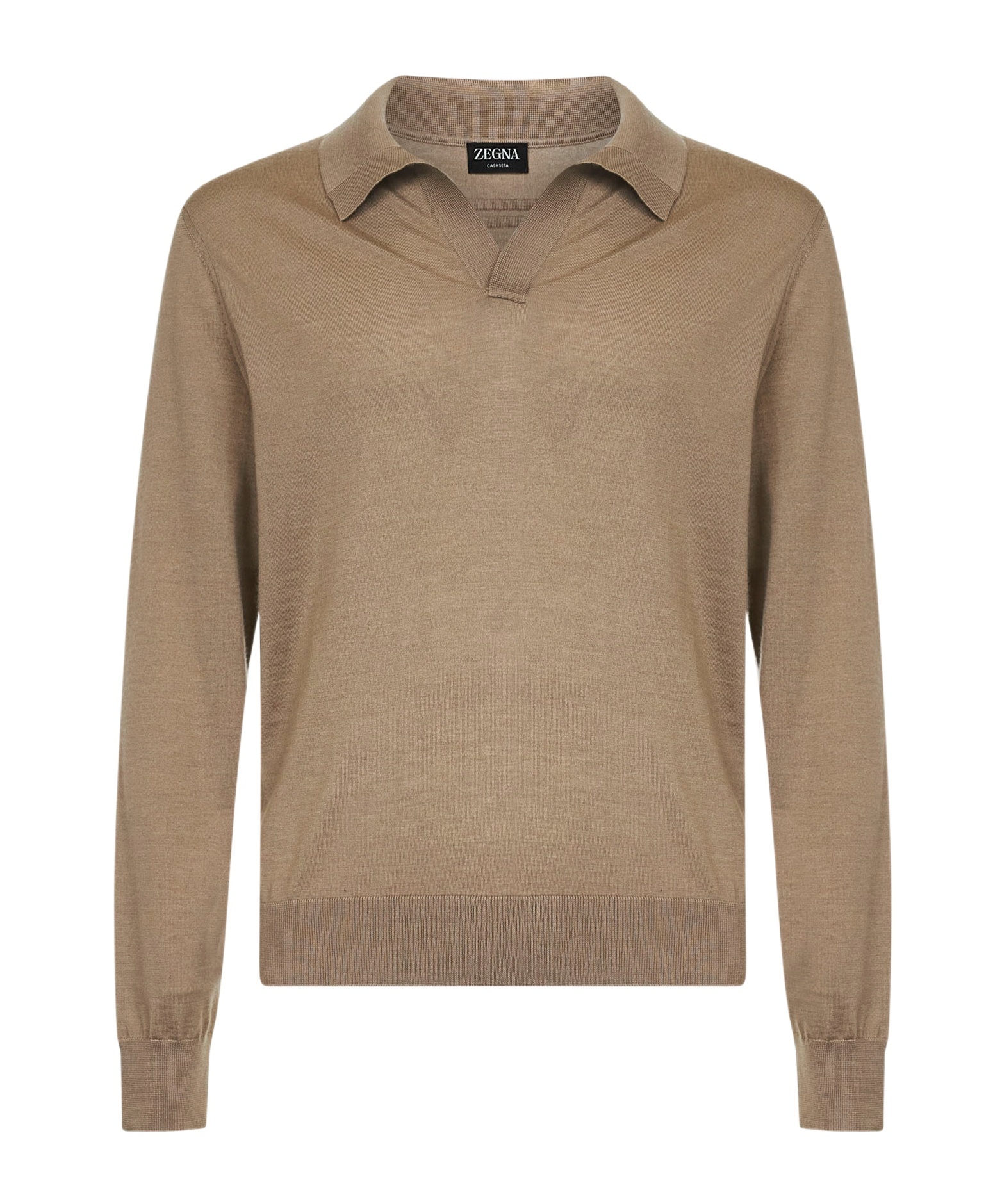 Shop Zegna Cashseta Polo Shirt In Brown