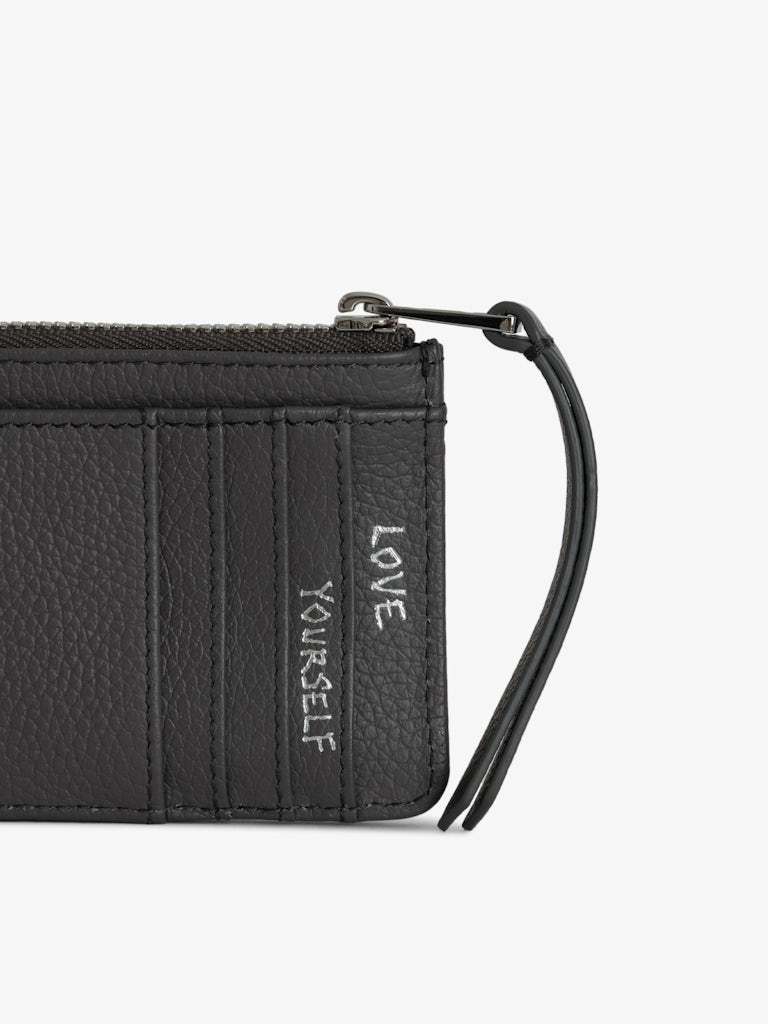 Zadig & Voltaire Zipper Card Holder In Black