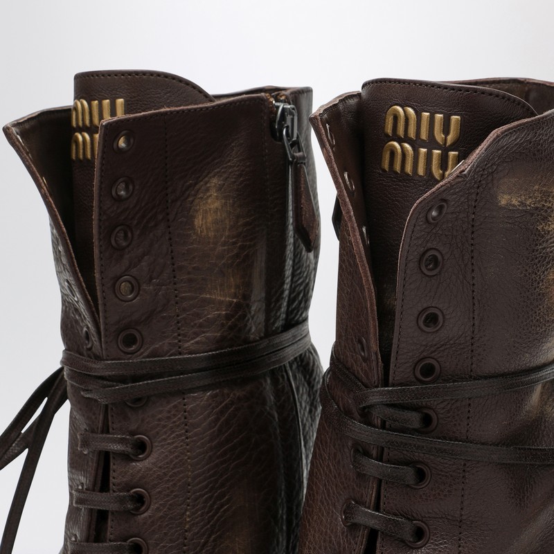 MIU MIU HIGH-HEELED SHORT BOOTS