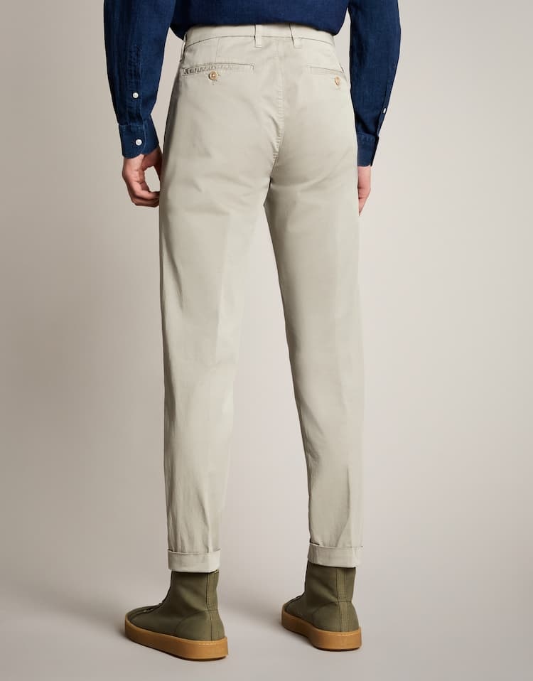 Fay Straight-leg Cotton Chinos In Nude