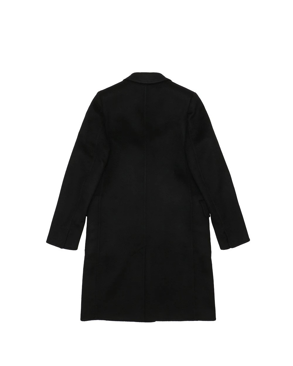 Max Mara Lapel Coat In Black