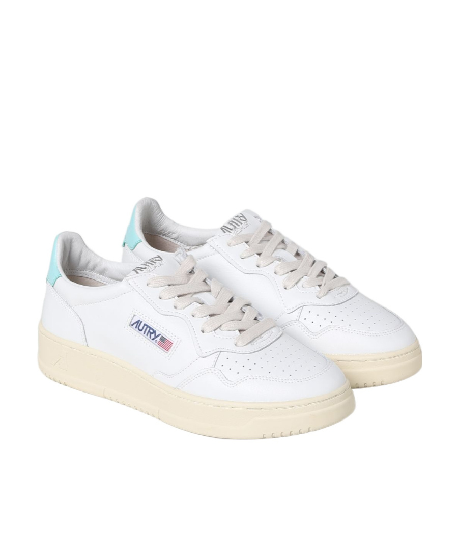 Shop Autry Logo-patch Lace-up Sneakers In White