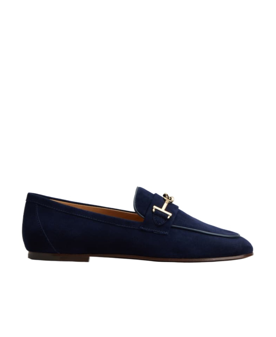 Tod's Logo-plaque Leather Loafers In Black