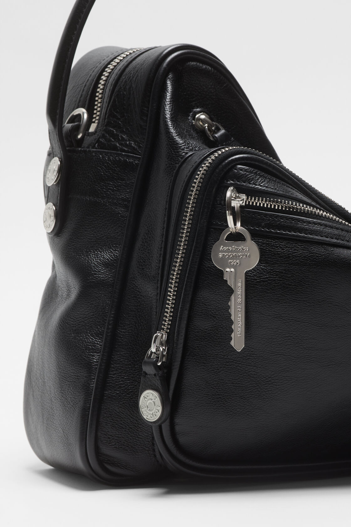 Acne Studios Medium Camero Shoulder Bag In Black