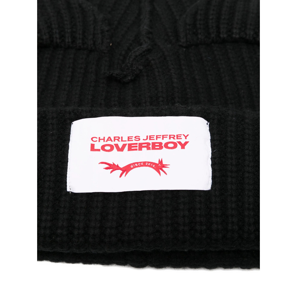 Charles Jeffrrey Loverboy Oversized Beanie With Thick Ears In Black