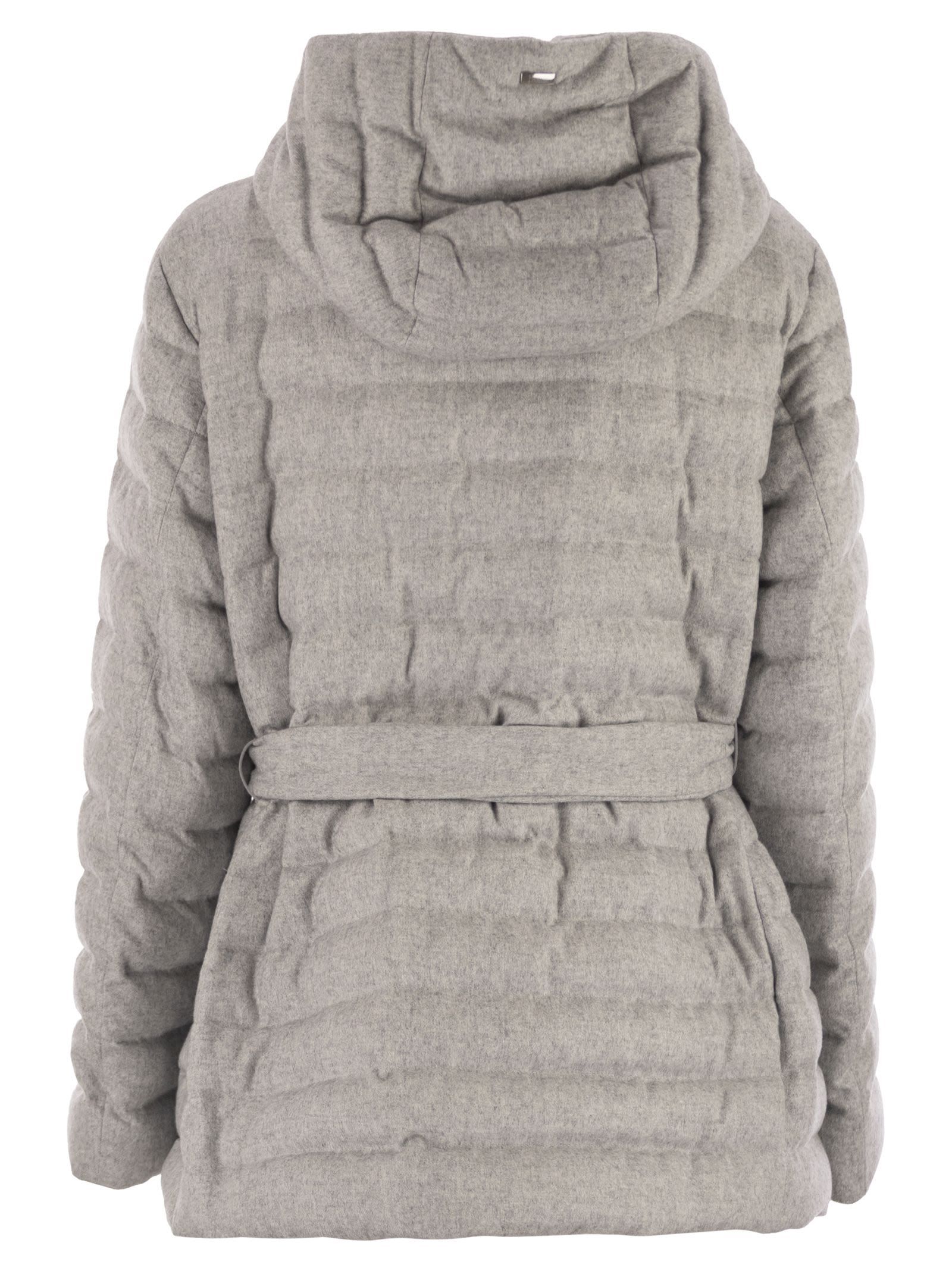 Herno Women Silk And Cashmere Kimono Jacket In Gray