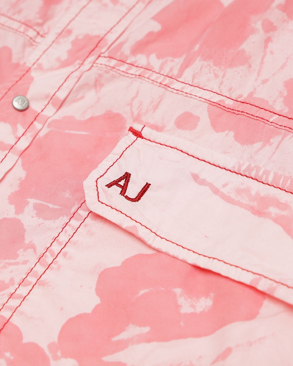Shop Armani Jeans Printed Short-sleeved Shirt In Pink