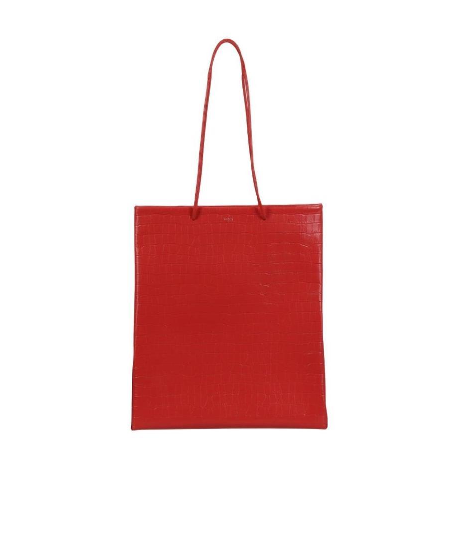 Medea Crocodile Effect Tote Bag In Red