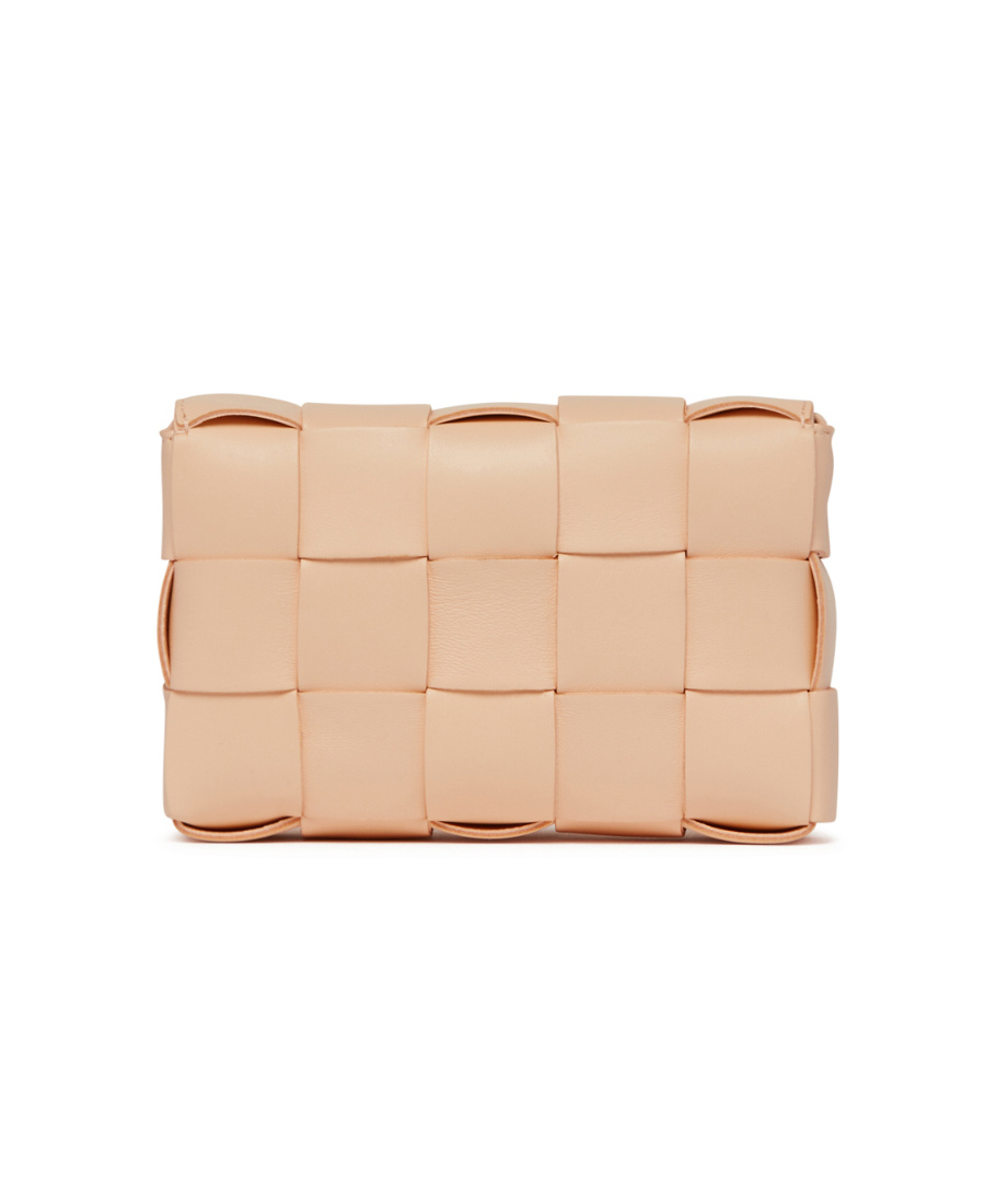 Bottega Veneta Small Cassette Cross Body Bag In Nude