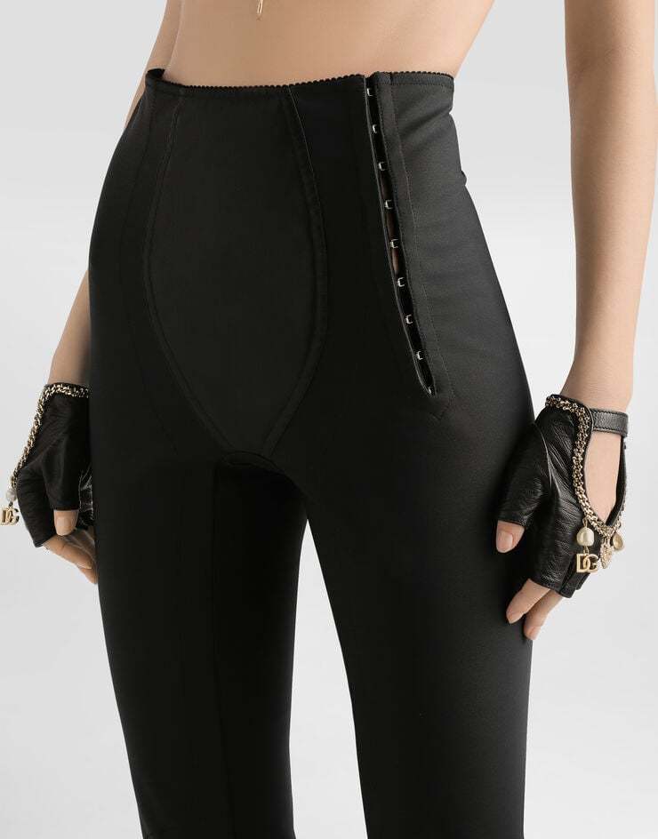 Dolce & Gabbana Leggings In Stretch Satin In Black