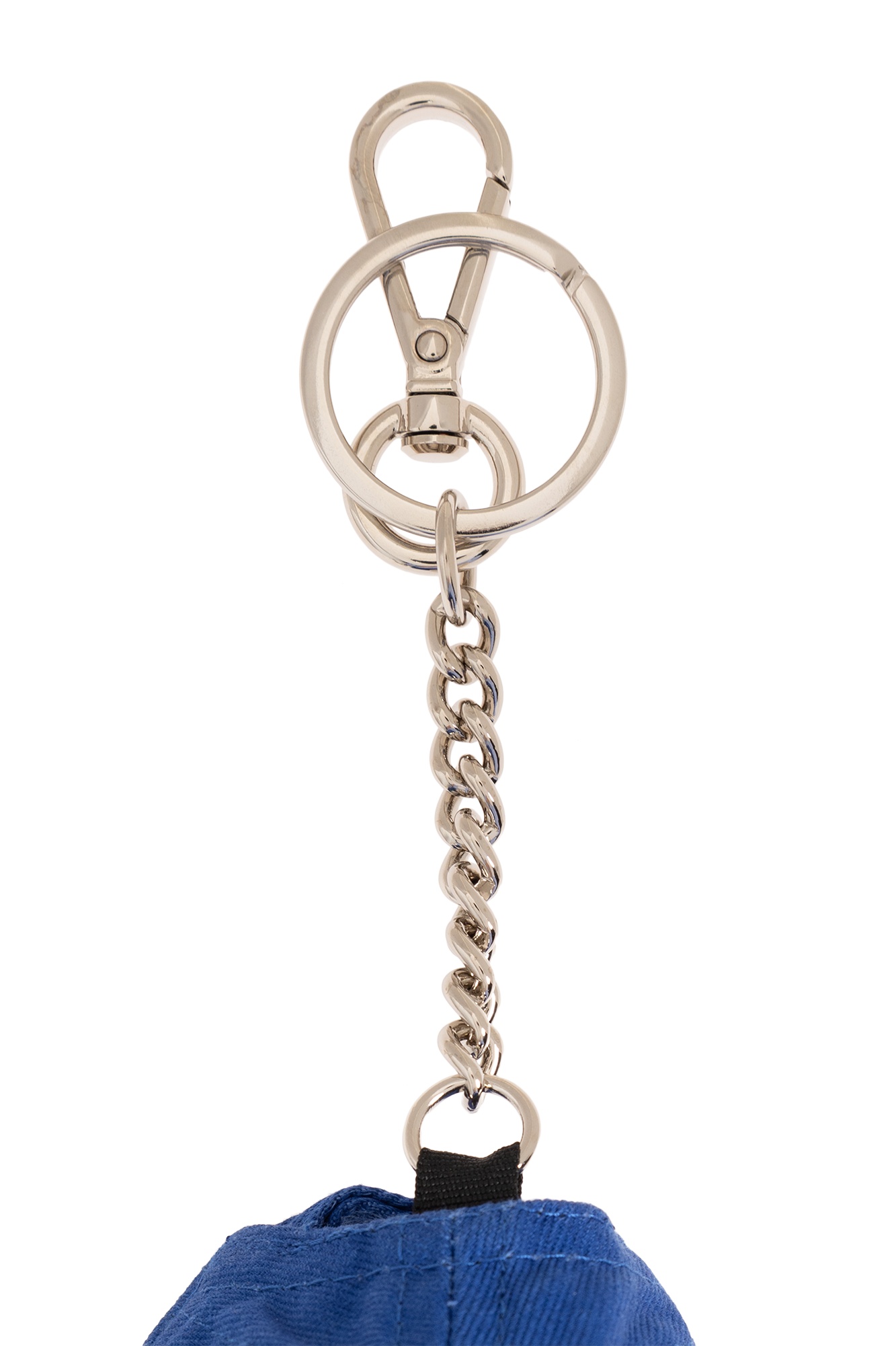 Dsquared2 Logo-patch Cap Keychain In Blue