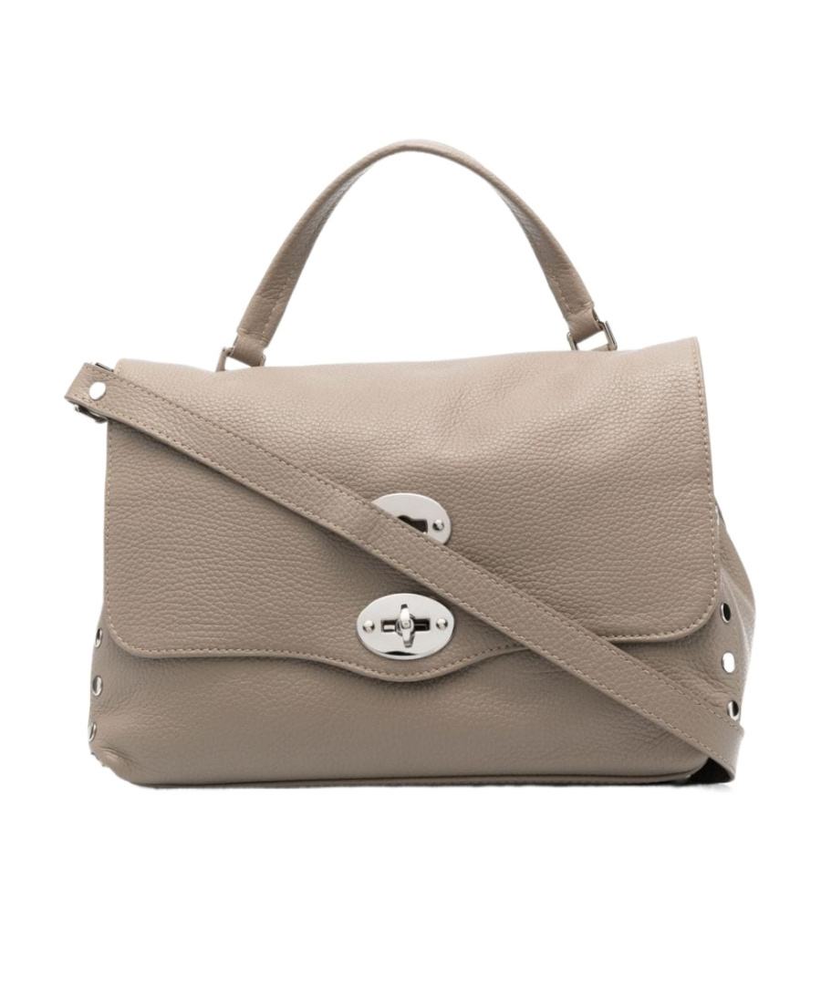 Zanellato Postina Stripe-strap Leather Bag In Gray