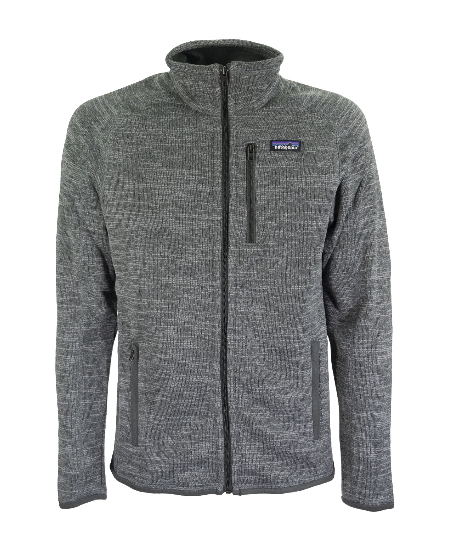 Patagonia Logo-patch Fleece Jacket In Gray