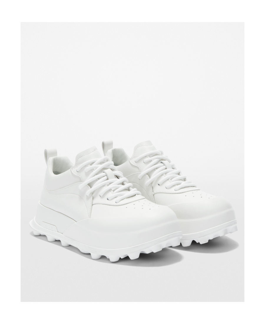 Shop Jil Sander Orb Sneakers In White