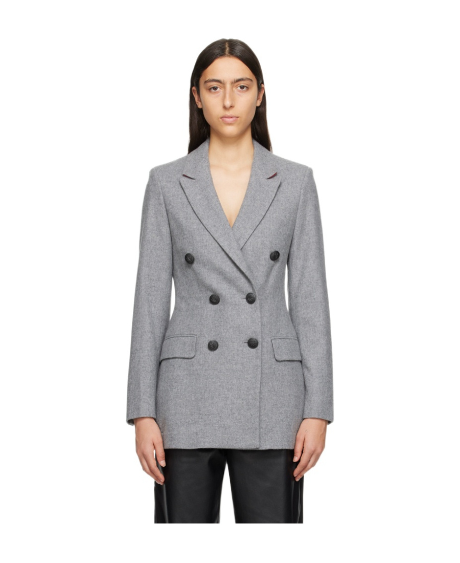 Rag & Bone Long Sleeved Suit Jacket In Gray