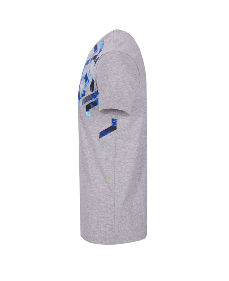 Hugo Boss Round-necked Logo T-shirt In Gray