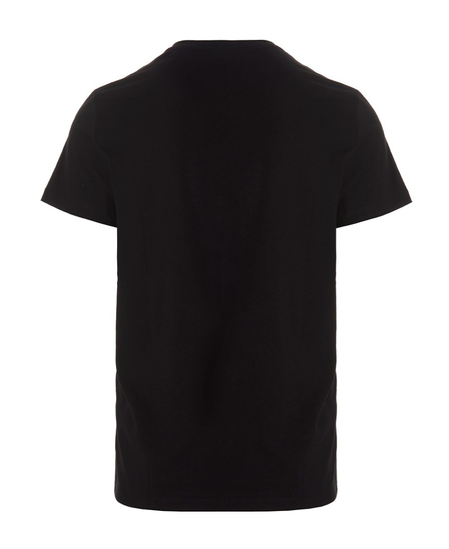 Balmain Logo-embossed Cotton T-shirt In Black