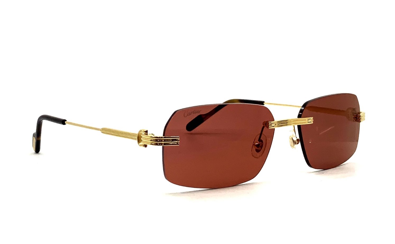 Cartier Rimless Square-frame Sunglasses In Pink