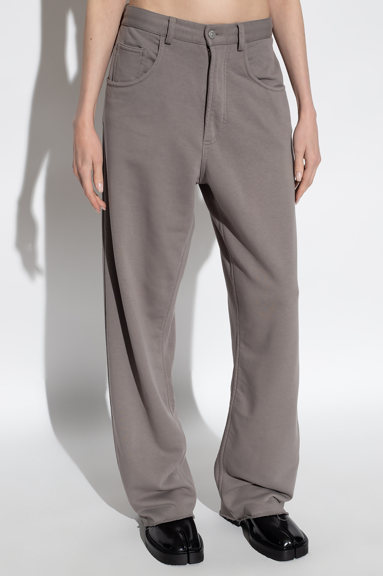 MM6 MAISON MARGIELA STRAIGHT-LEG COTTON-JERSEY TROUSERS