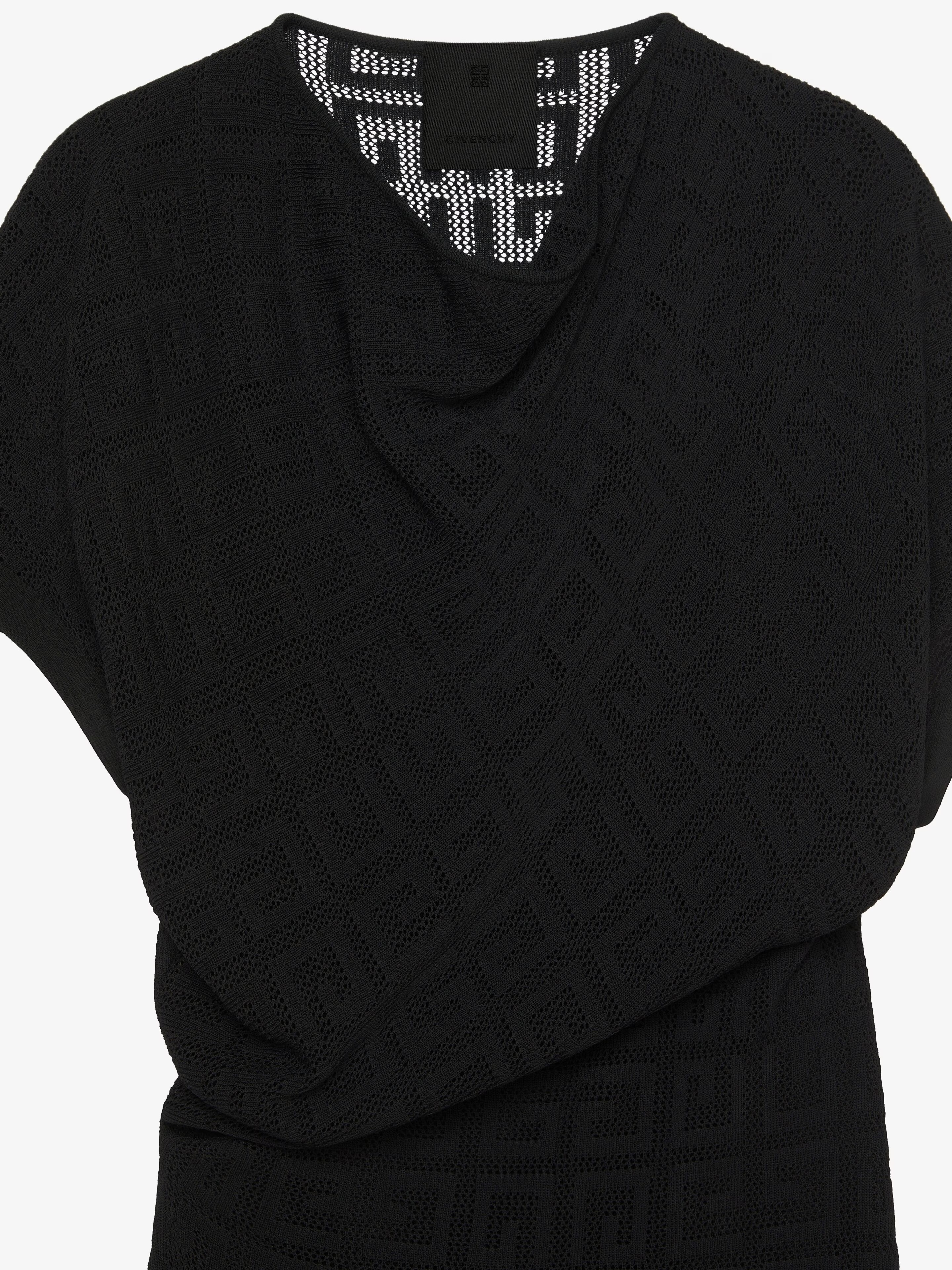 Givenchy Draped Dress In 4g Jacquard In Black