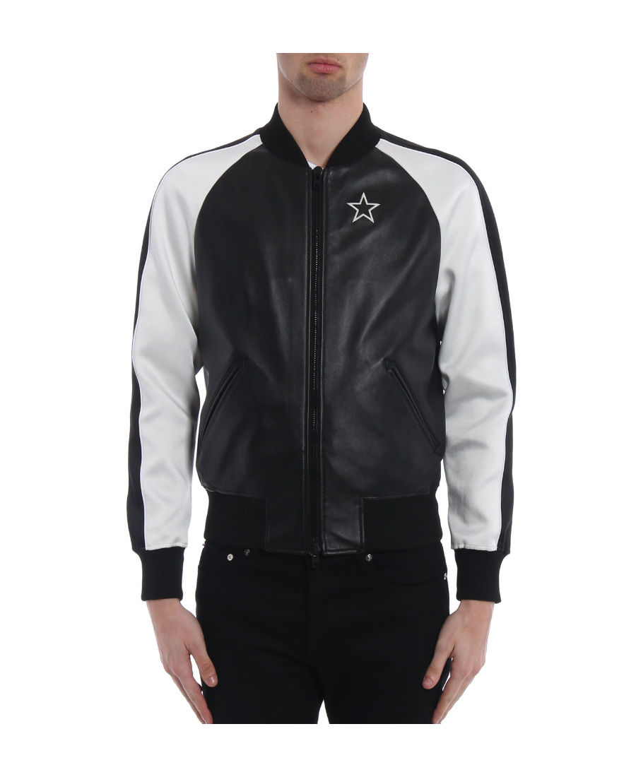 Givenchy Embroidery Star Pilot Jacket In Black