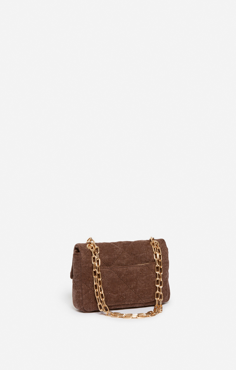 Vanessa Bruno Flap Shoulder Bag In Brown