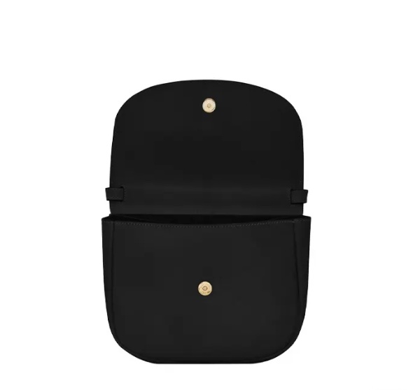 Saint Laurent Kaia Small Leather Shoulder Bag In Black