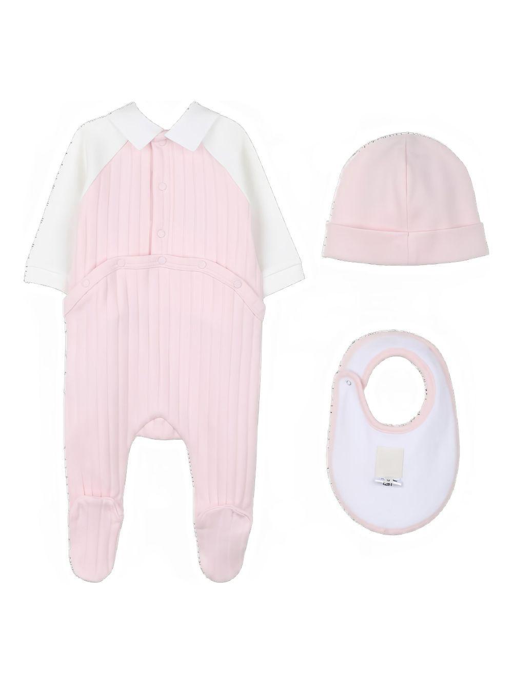 Givenchy Long-sleeved Three-piece Bodysuit In Pink