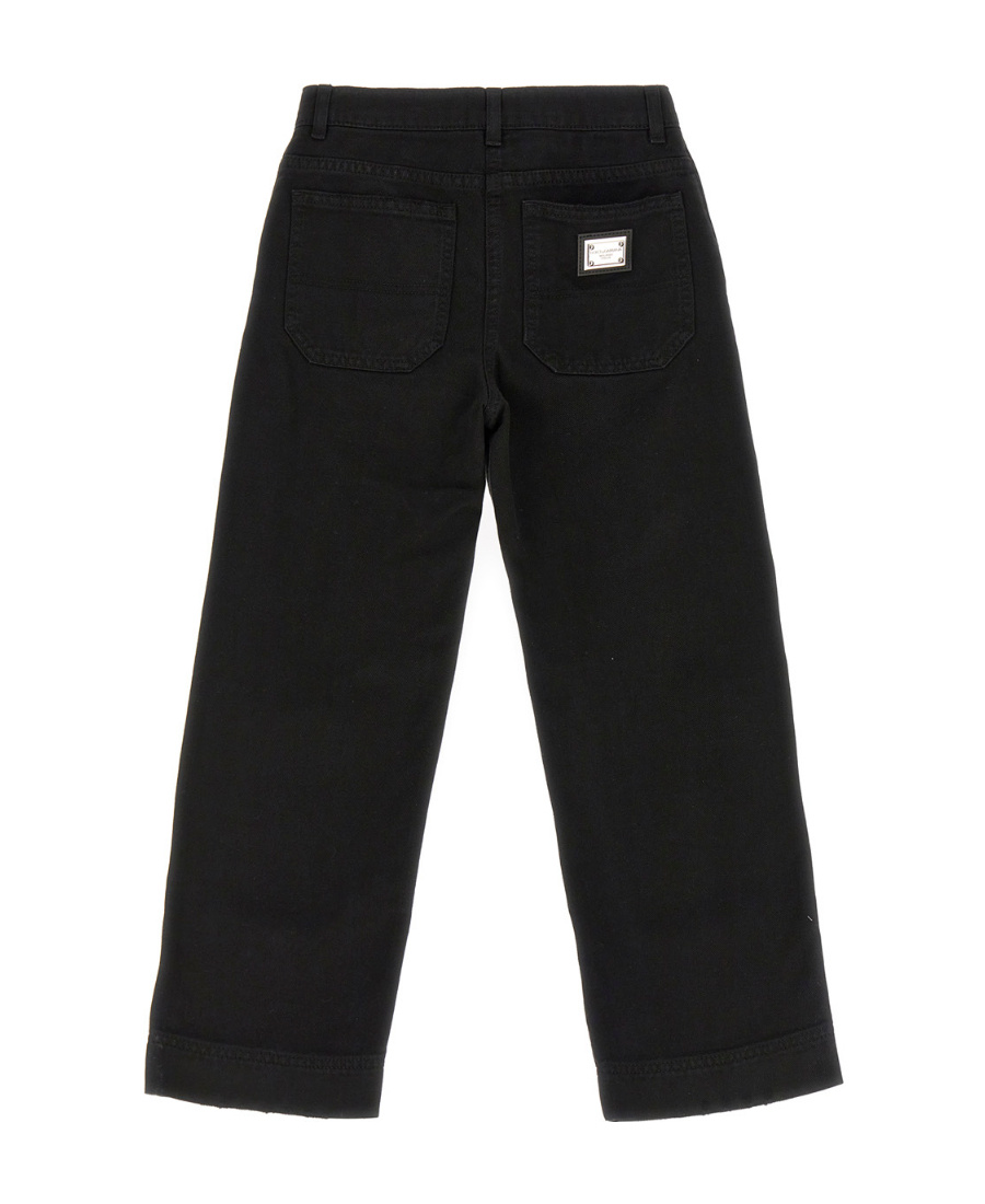 Dolce & Gabbana Distressed Slim-cut Jeans In Black