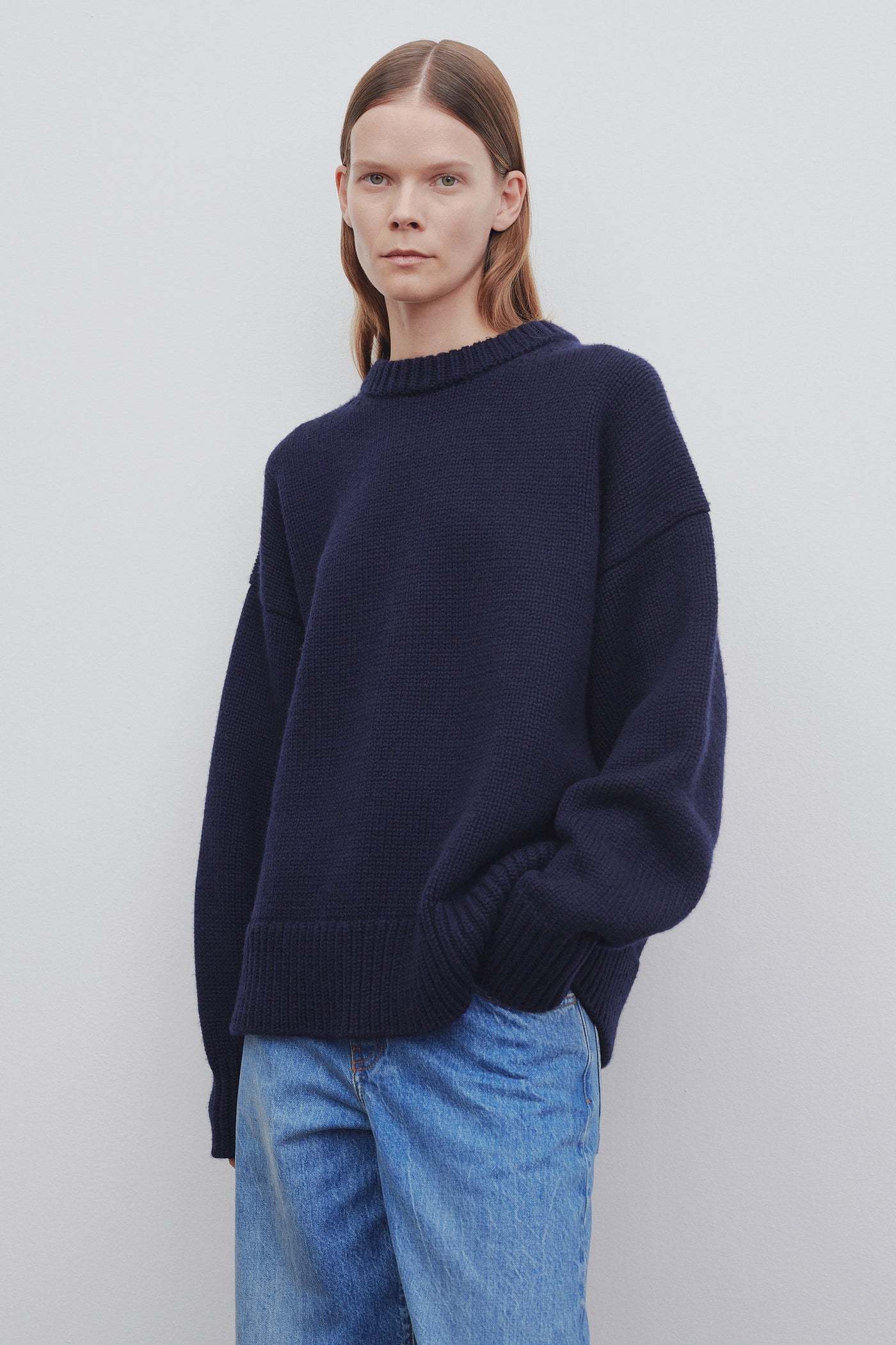 The Row Ophelia Wool-cashmere Sweater In Black