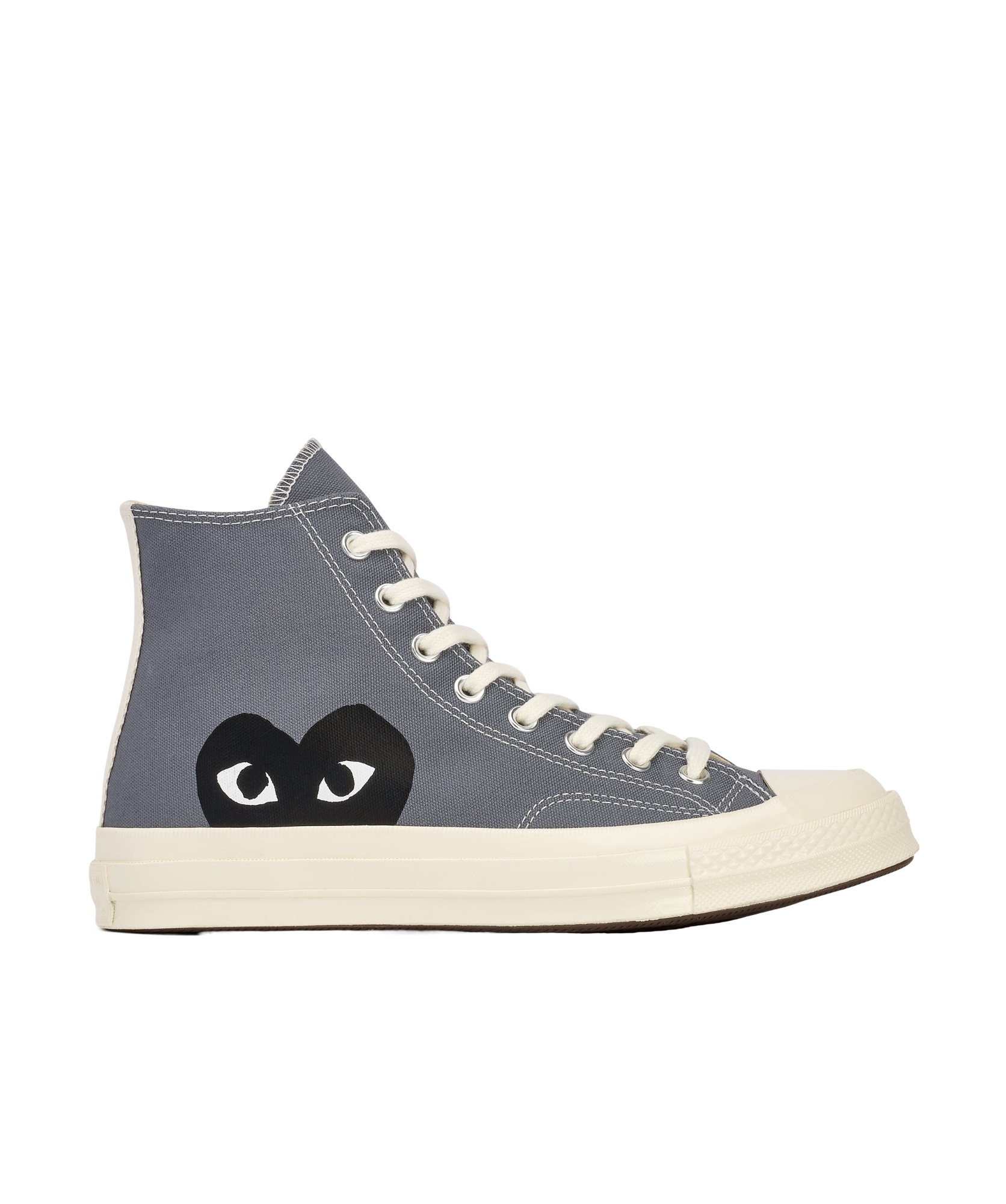 Comme Des Garçons Play Grey Converse Edition Half Heart Chuck 70 Sneakers In Gray