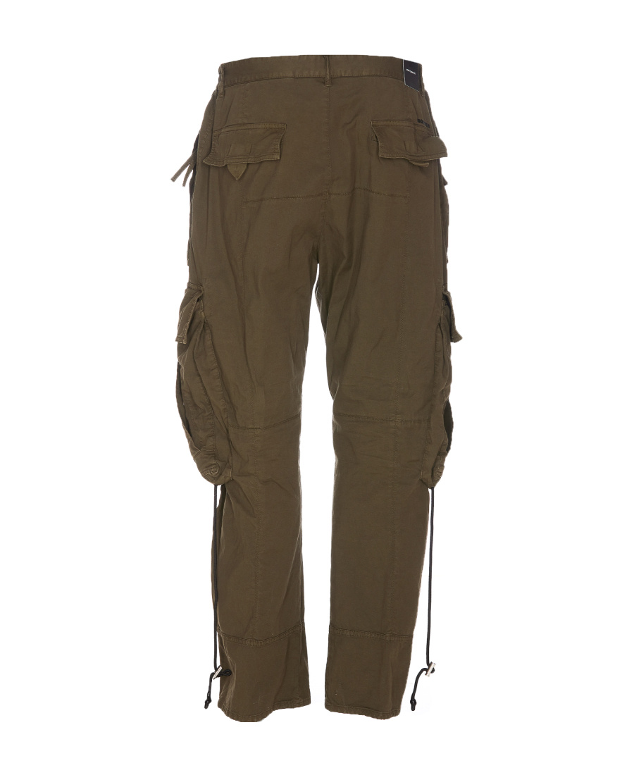 Dsquared2 Embossed-logo Cargo Trousers In Green