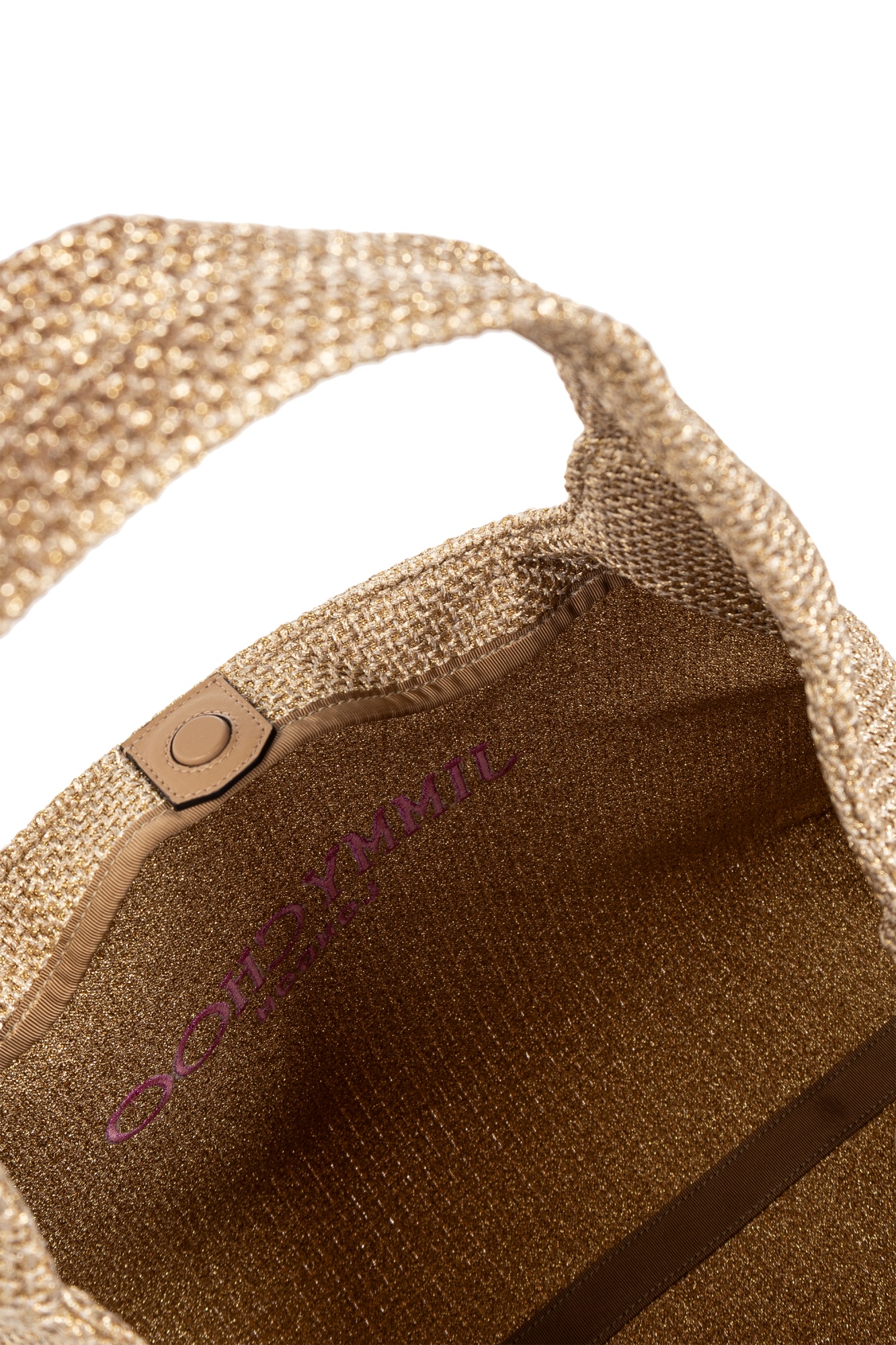 Jimmy Choo Logo Shoulder Bag In Nude