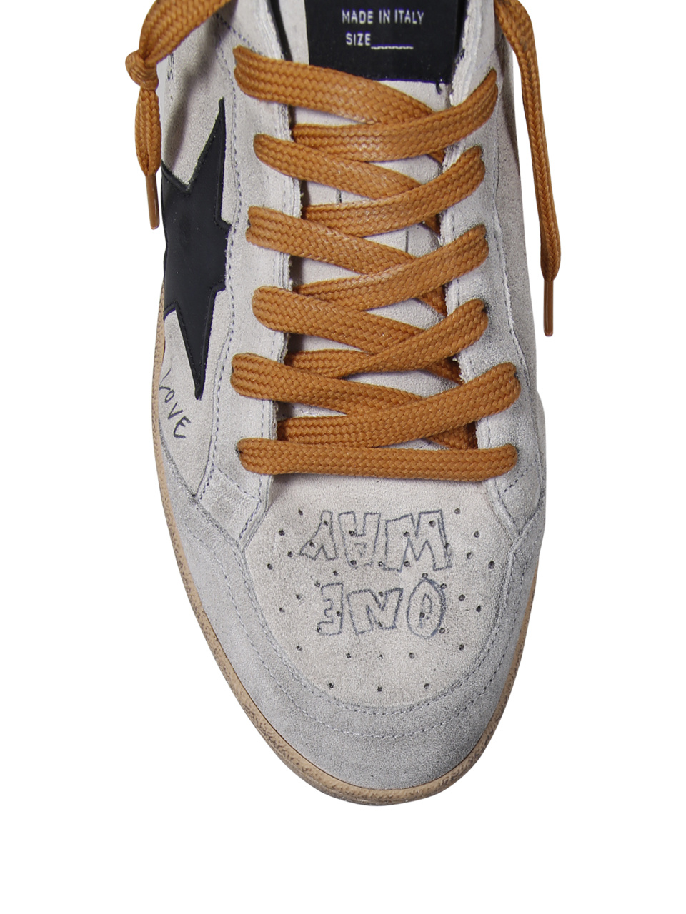 Golden Goose Ballstar Suede Upper Toe Tongue And Spur Leather Star And Heel Sneakers Black