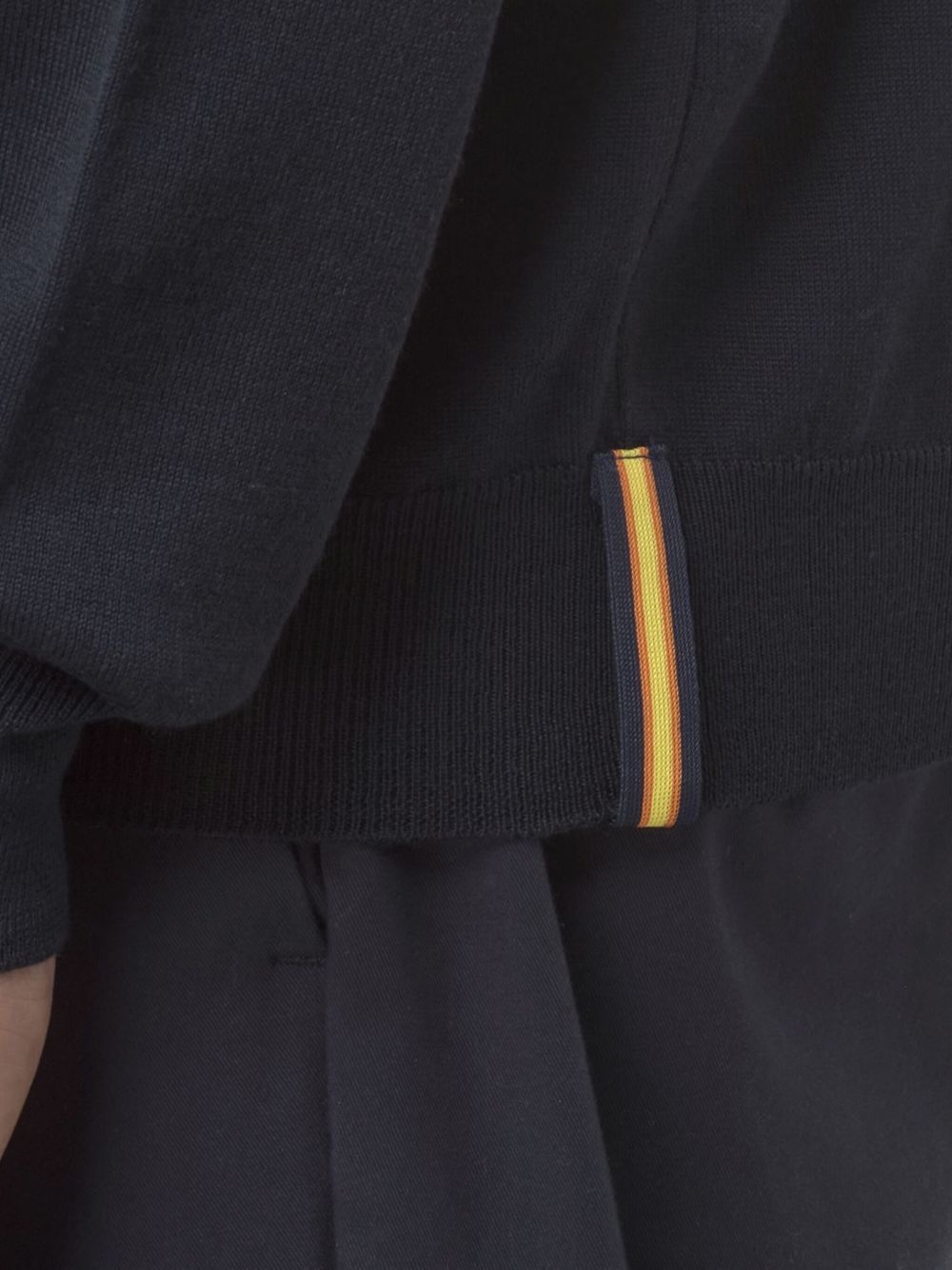 K-way Merino Wool Blend Striped Polo Sweater In Blue