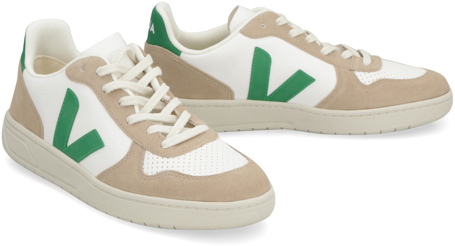 Veja Colour-block Low-top Sneakers In White