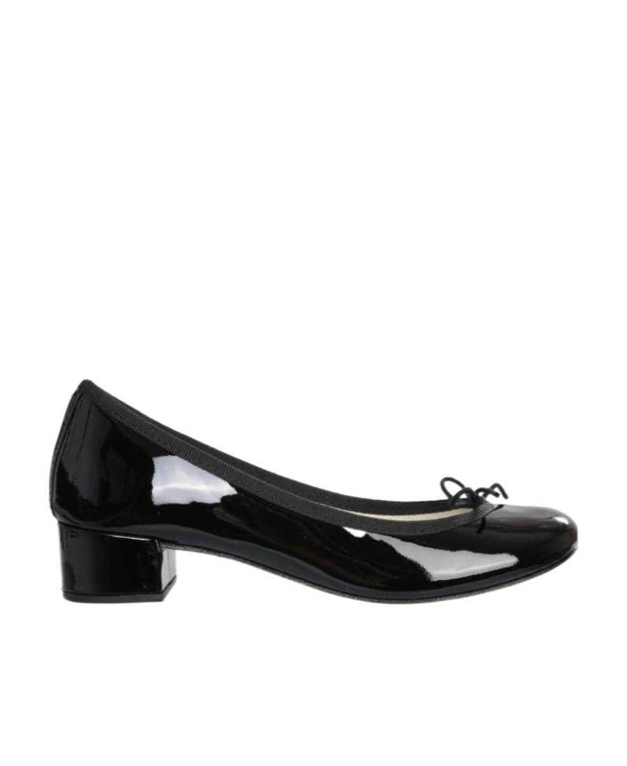 Repetto Camille Flat Ballets With Leather Sole In Black