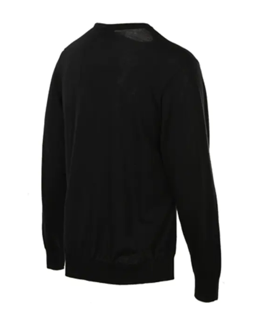 Paul & Shark Round-neck Knitted Jumper In Black
