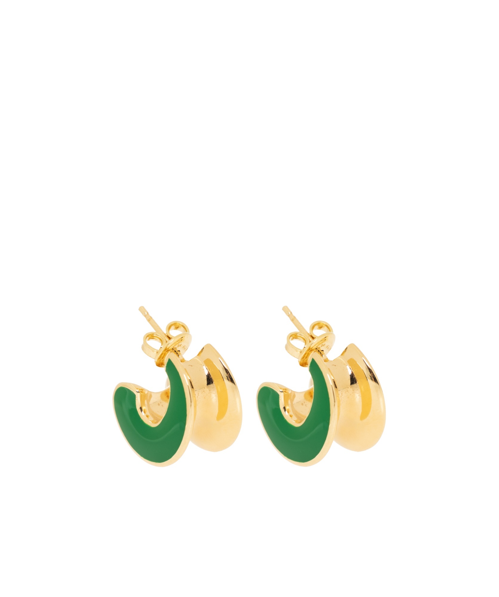 Bottega Veneta Small H Beam Hoop Earrings In Yellow