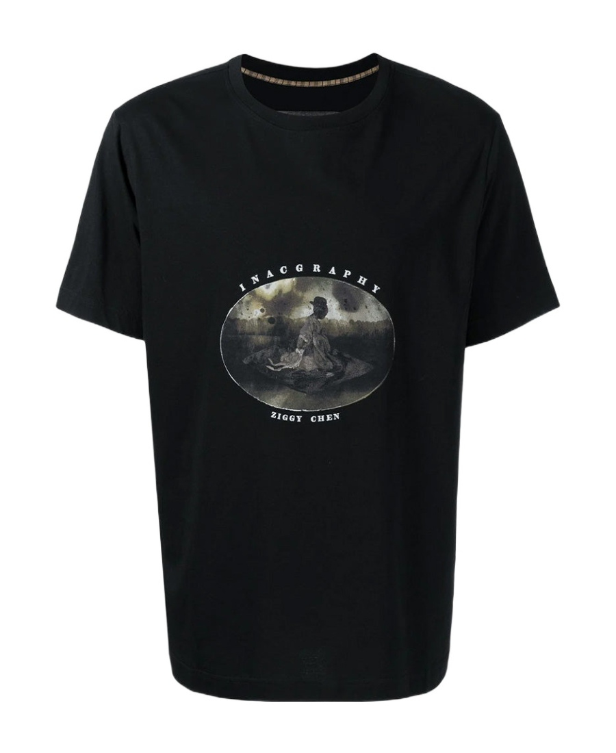 Ziggy Chen Pattern Printed Short-sleeved T-shirt In Black