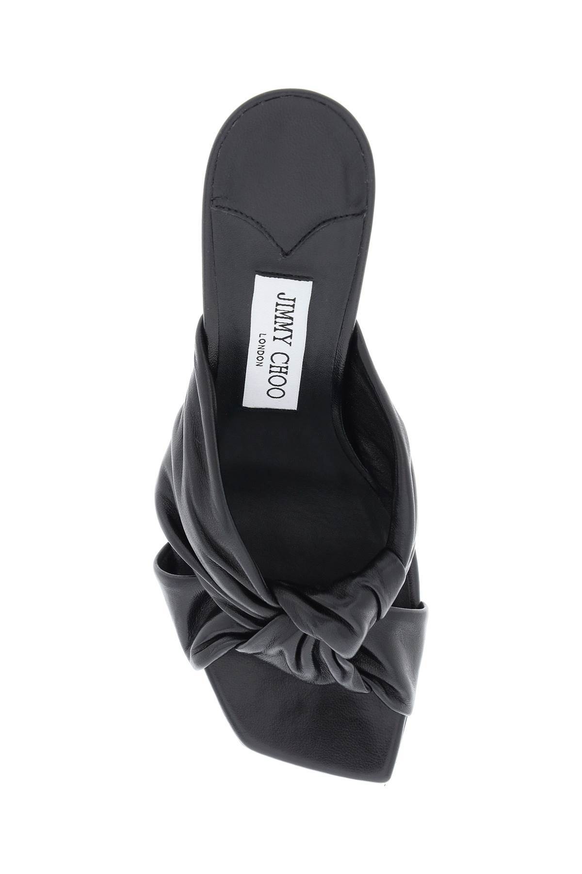 Jimmy Choo Avenue 85mm Leather Sandals In Black