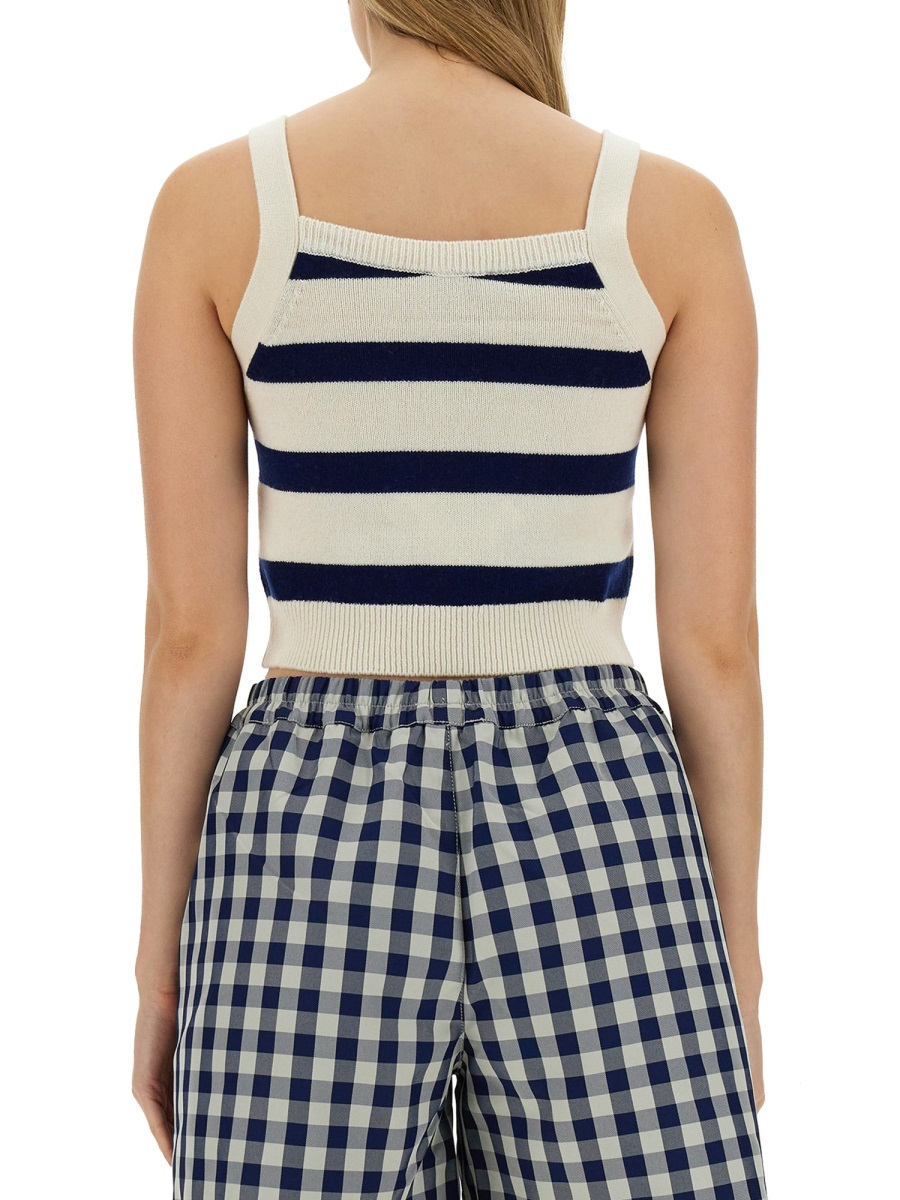 Baum Und Pferdgarten Celly Top Checked And Striped Pattern In White