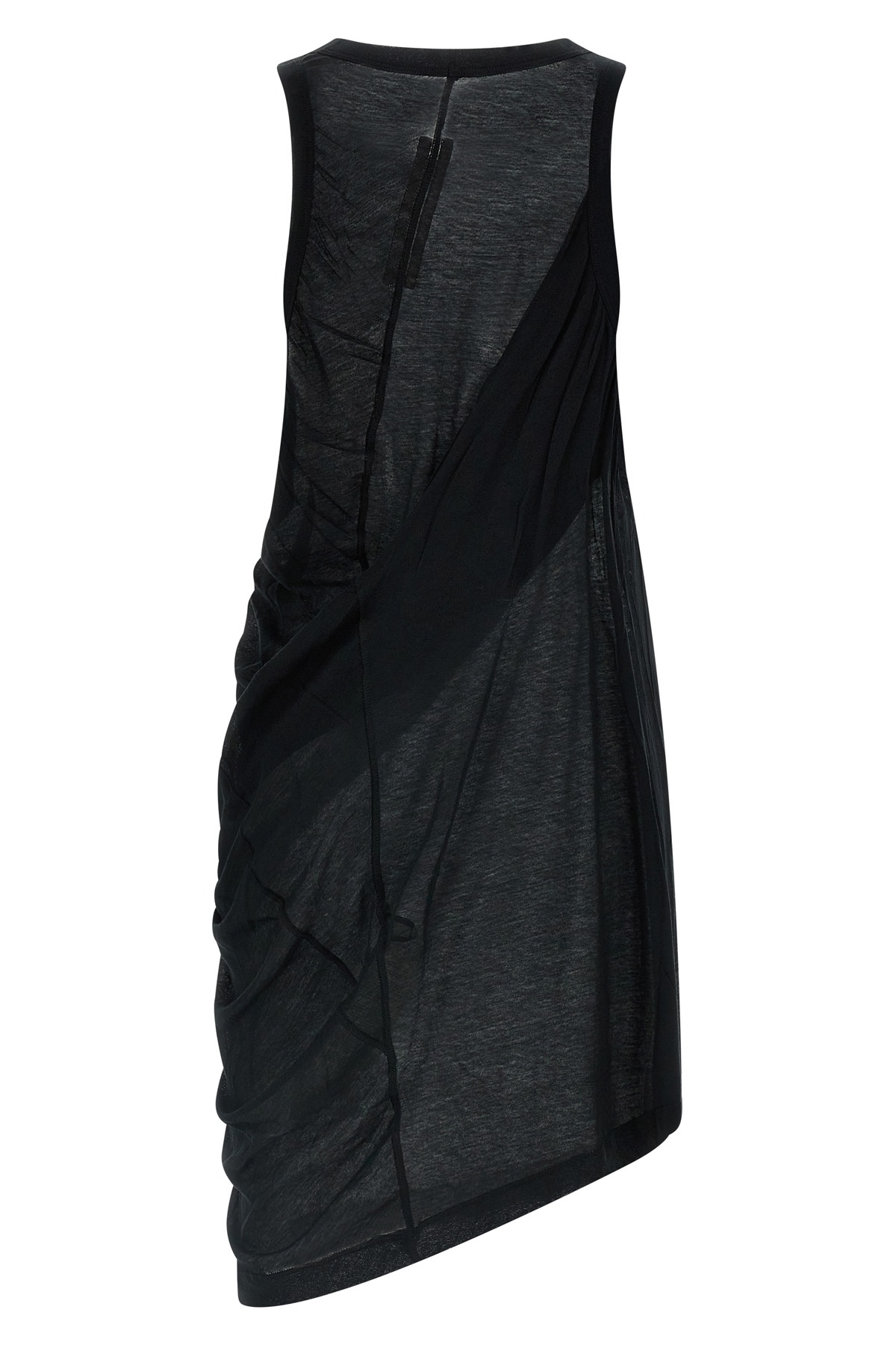 Rick Owens Round-neck Vest In Black