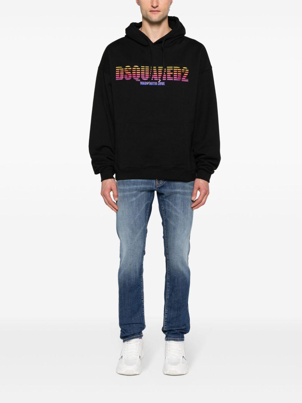 Dsquared2 'cool Guy' Blue Jeans With Logo Patch In Blue